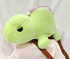 Cute Green Dinosaur Plush Backpack Soft Stuffed Animal Bag Kids Toy 16” NWT - Picture 1 of 5