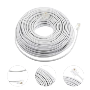 Telephone Cable Extension White Extention Cord Cables for Landline - Picture 1 of 12