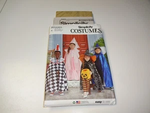Simplicity R12201/S3061 Children's Costumes Princess Witch Wizard Clown Size 3-8 - Picture 1 of 2