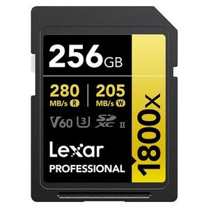 Gold Series Professional 1800x 256GB UHS-II U3 SDXC Memory Card - Picture 1 of 8