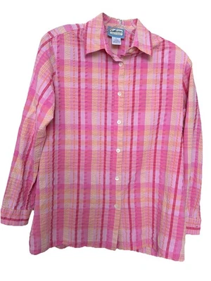 Vintage Pendleton Originals Button Up Shirt Top Women Small Brown Plaid Pocket - Image 1 of 4