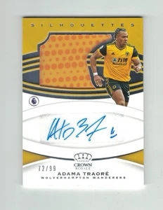 ADAMA TRAORE 2020-21 Panini Chronicles Crown Royale SILHOUETTES JERSEY AUTO #/99 - Picture 1 of 2