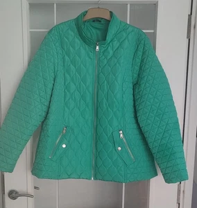 M&Co Ladies Mint Green Quilted Jacket Size 20 - Picture 1 of 6