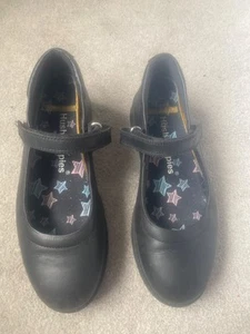 Hush Puppies, Girls Black Leather School Shoes Size 3 standard fit - Picture 1 of 6