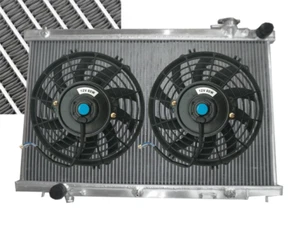 Radiador de aluminio de 3 filas + ventiladores para Infiniti G35 G 35 2003-2007 cupé de 3,5 L sedán - Imagen 1 de 6