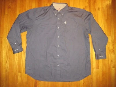 Mossy Oak Gray Long Sleeve Rip Stop Cotton Oxford Dress Casual Shirt 3XL New - Image 1 of 4