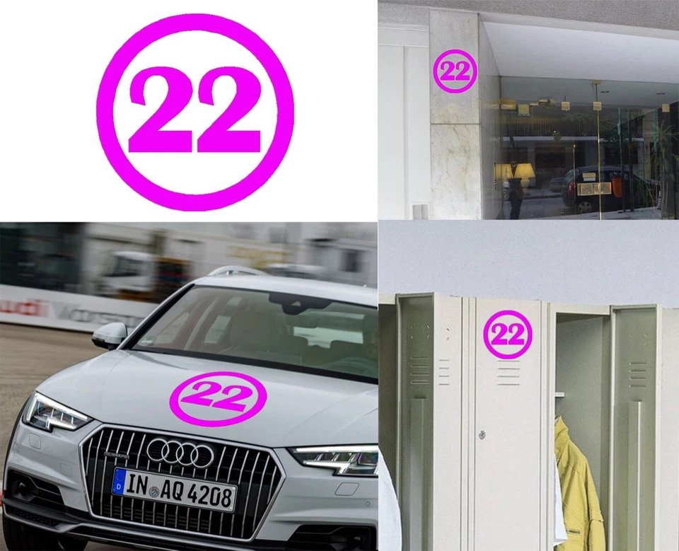 Numéro 22, Autocollant En Vinyle Version V1B - Photo 1/1