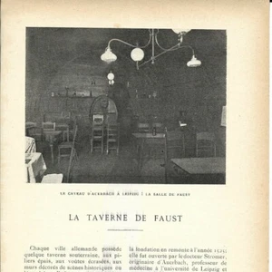 La taverne de Faust - - Article Coupure de presse 1903 - Picture 1 of 4