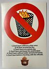 Don't Burn Rules - Smokey The Bear Vintage Poster (18" x 13.5")