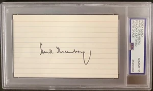 Hank Greenberg Signed Index Card Baseball HOF Detroit Tiger Autograph PSA/DNA 10 - Picture 1 of 2