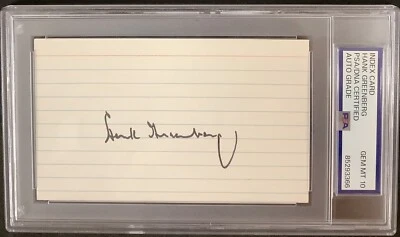 Hank Greenberg Signed Index Card Baseball HOF Detroit Tiger Autograph PSA/DNA 10 - Image 1 of 2