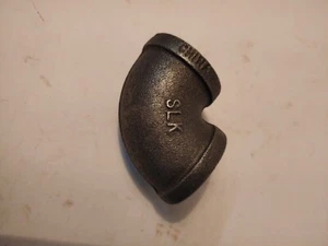 BLACK MALLEABLE 1" IRON 90° ELBOW FITTING PIPE - Picture 1 of 3