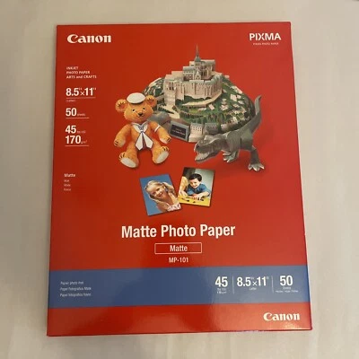 Canon Matte Photo Paper MP-101 - 8.5" x 11" - 50 Sheets - 170 GSM - Image 1 of 2