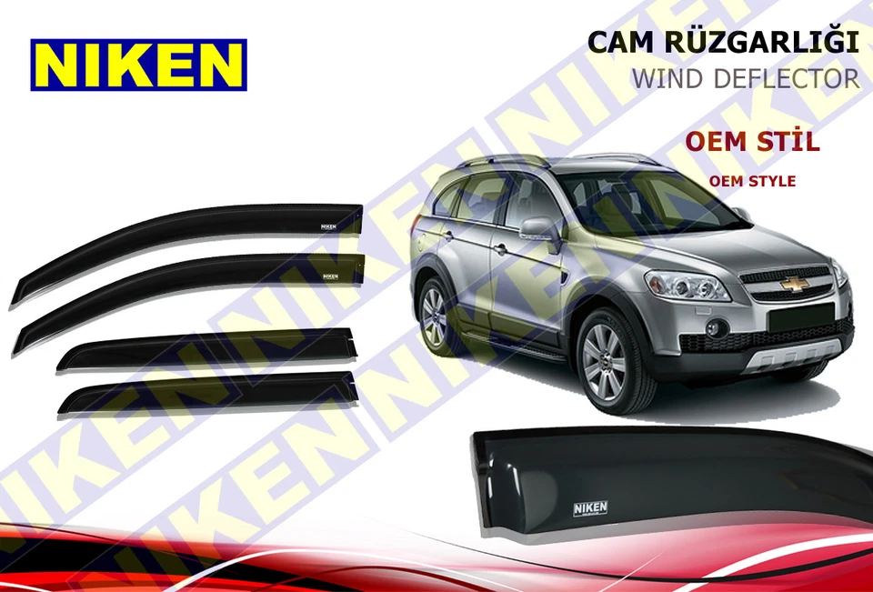 VISERA DE VENTILACIÓN DE VENTANA DE PUERTA AHUMADA DEFLECTOR SOLAR APTO PARA CHEVROLET CAPTIVA 2007-UP Foto 1 de 2