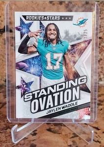 2022 ROOKIES AND STARS STANDING OVATION GOLD #17 JAYLEN WADDLE /25 🔥🔥 - Picture 1 of 2