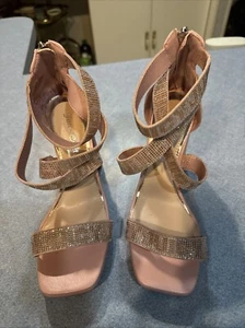 Juicy Couture Women Ankle Strap Platform Strappy Sandals Graciela Size US 7 Pink - Picture 1 of 1