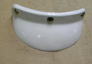 WHITE MOTORCYCLE ATV HELMET 3 SNAP VISOR - Foto 1 di 1