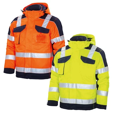 Vizwell VWT153 Winter Arbeitsjacke Warnschutzjacke Warnjacke Herren Workwear