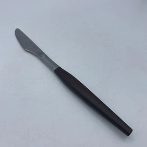 Vintage Dinner Table Knife Wood Handle Japan Stainless Mid Century 8.75" - Picture 1 of 10