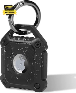 Waterproof Airtag Holder Keychain Case, Military Grade Superhard Material Fully  - Picture 1 of 7