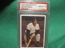 1979 TCMA HISTORY SERIES JOE DIMAGGIO YANKEES PSA GEM MT 10 CARD # 1