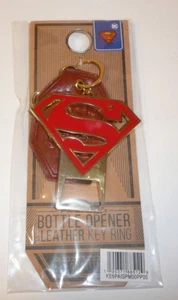 Superman Premium Flaschenöffner + Echtleder Schlüsselanhänger MAN OF STEEL DC Comic - Bild 1 von 4