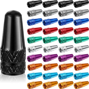 40 Pieces Bicycle Presta Valve Cap Multi Color Anodized Aluminum Presta Cycling - Picture 1 of 12