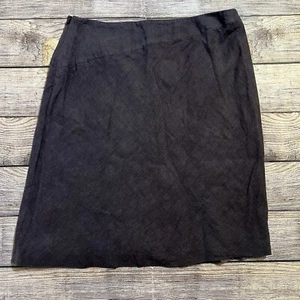 Falda Giorgio Armani Vintage Gris Lino Rayón Seda Mujer’s 14 Bolsillos Forrada Italia - Imagen 1 de 7