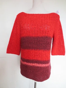 Sommer Pullover NICE CONNECTION 38-40 dunkel rot Bändchengarn TIP TOP /R - Bild 1 von 6