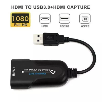 New HDMI to USB 3.0 Video Capture Card 4K 1080P 60fps Record For Live Streaming - Image 1 of 4