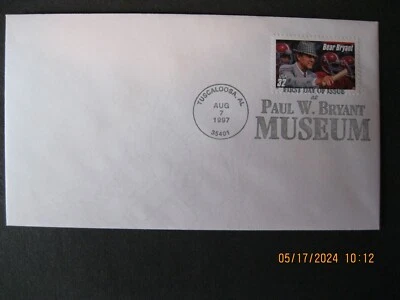 US - 1997 Paul Bear Bryant FDC - Scott #3148 - Image 1 of 2