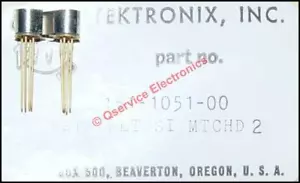 1 PCS NEW Tektronix 151-1051-00 Transistor Matched Pair Factory Sealed Parts - Picture 1 of 1