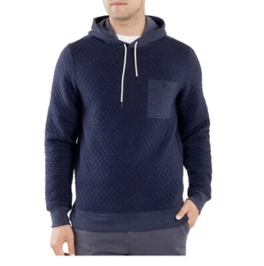 Unionbay Sweatshirt Men's Size XL Navy Blue Quilted Hoodie Chest Pocket NWT - Picture 1 of 1