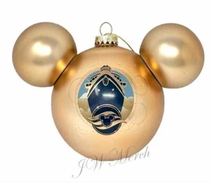 Disney Cruise Line Wish ORO Orecchie Topolino Icona Vetro Ornamento Palla NUOVO/altro - Foto 1 di 4