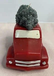 Vela roja camión con árbol de Navidad - Imagen 1 de 5
