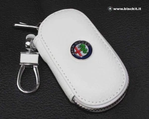 Portachiavi in pelle logo Alfa Romeo bianco - Bild 1 von 4