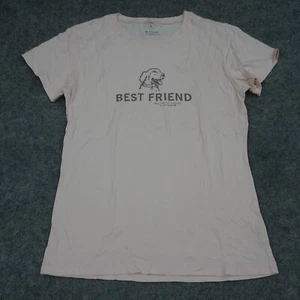 G1 T-Shirt Donna Large L Rosa Cane Best Friend Maniche Corta Pullover Stretch - Foto 1 di 11