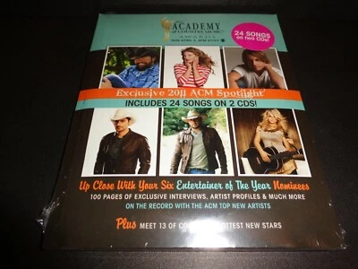 EXCLUSIVE 2011 ACM SPOTLIGHT-100 page Mini Magazine w/2 CDs, 4 Country postcards - Image 1 of 4
