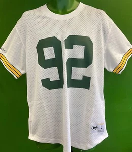 Camiseta deportiva Mitchell & Ness para hombre Reggie blanca #92 de los Green Bay Packers de la NFL grande nueva con etiquetas - Imagen 1 de 10