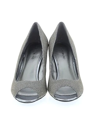 Zapatos de salón Bandolino Tufflove para mujer 5M, M plateados punta abierta cuña nuevos sin etiquetas Foto 1 de 2