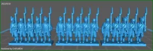 French with greatcoat w/ pokalem and shakos 1812-15 - 3 strips - Epic 15mm Minis - Picture 1 of 1
