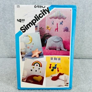 Simplicity 6480 Nursery Decor Pillows and Mobiles Rainbow Moon Elephant Pattern - Picture 1 of 6