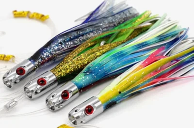 Señuelo de pesca de agua salada Dorado Wahoo Mahi atún picudo cabeza de chorro de 5 pulgadas Foto 1 de 4