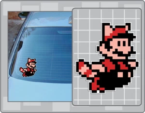 RACCOON SUIT MARIO Sprite Vinyl Decal #1 Car Window Super Mario Bros. 3 Sticker - Picture 1 of 1