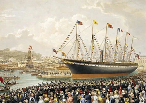 S S Great Britain / I K Brunel / Launch / Bristol - Vintage Reprint A4 Wall Art - Picture 1 of 1