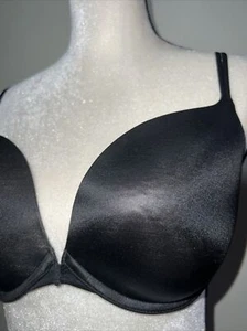 Victoria Secret Black 34DD Very Sexy Push Up Bra EUC Lace Pink Sexy VS - Picture 1 of 9