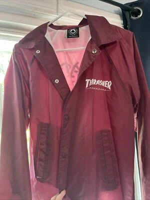 Thrasher Maroon Snap Skate and Destroy Windbreaker Men's SmallAugusta Sportswear - Image 1 of 4