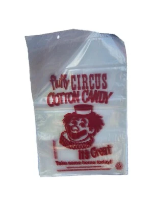 100 fluffy CIRCUS COTTON CANDY Zuckerwatte Tüten groß Beutel XL ca. 200g 2,5l
