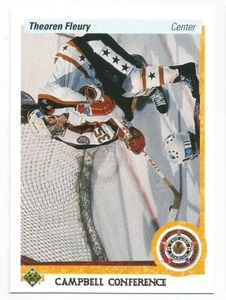 THEO FLEURY 1990-91 UPPER DECK ALL STAR CARD NM-MT+ CONDITION - Picture 1 of 2