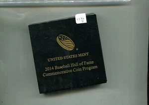 2014 BASEBALL HALL OF FAME $5 GOLD COIN BOX AND COA ONLY 7736S - Picture 1 of 1